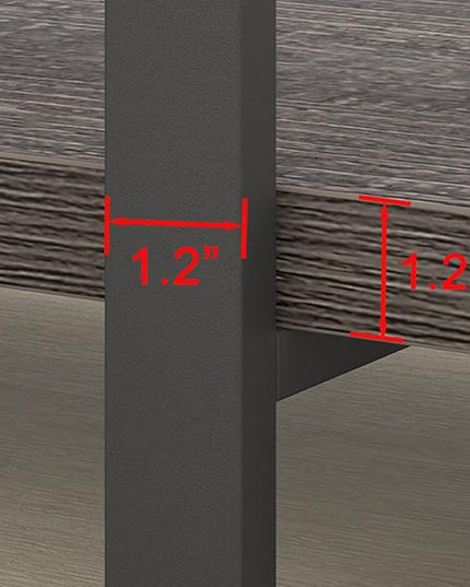 HSH Industrial Tall Bookshelf, Large Vertical Wood and Metal 6 Tier Book Shelf, Open 6 Shelf Bookcase for Bedroom Living Room Office, Vintage Display Storage Bookshelves and Bookcases, Dark Gray Oak - LeafyLoom
