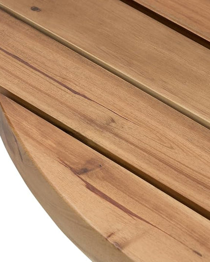 NicBex Coffee Table Wooden Coffee Table with Storage Round Center Tables with Natural Legs Dining Table for Living Room, Dining Room, Office, and Bedroom,35.6" W, Natural Wood+Brown - LeafyLoom