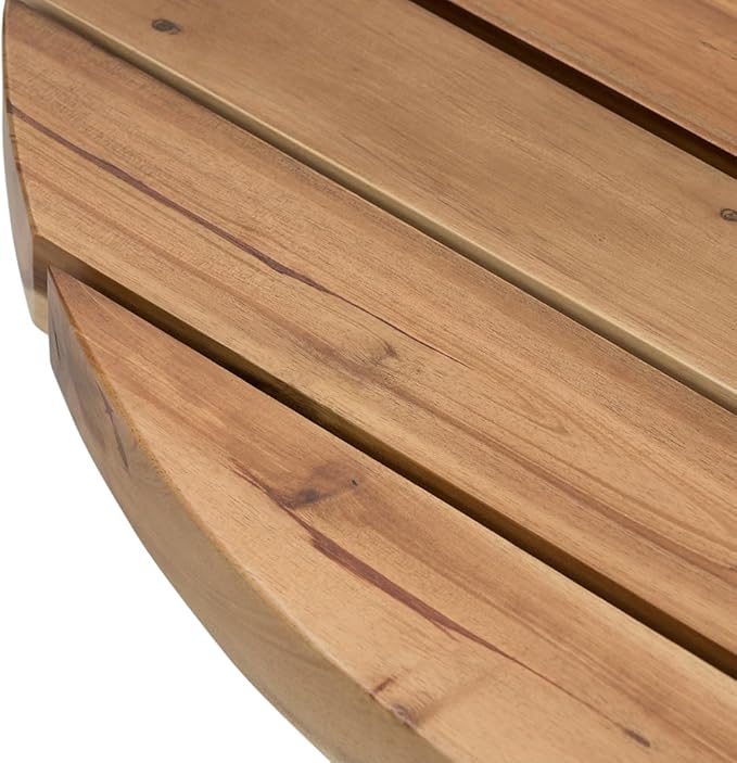 NicBex Coffee Table Wooden Coffee Table with Storage Round Center Tables with Natural Legs Dining Table for Living Room, Dining Room, Office, and Bedroom,35.6" W, Natural Wood+Brown - LeafyLoom