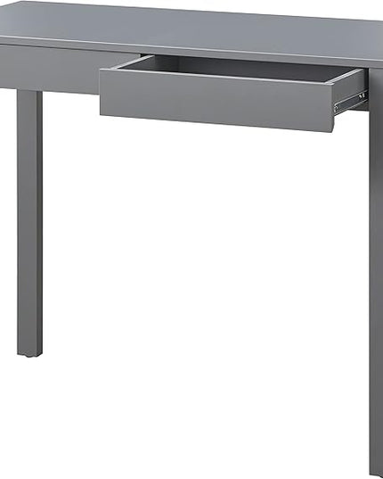 Target Marketing Systems Gabby Home Office, Study Room, Vanity or Bedroom, Computer 2 Drawers, Contemporary Style Desk with Storage, 40” x 20”, Charcoal - LeafyLoom