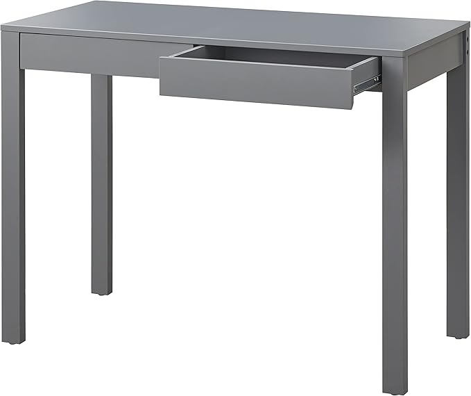 Target Marketing Systems Gabby Home Office, Study Room, Vanity or Bedroom, Computer 2 Drawers, Contemporary Style Desk with Storage, 40” x 20”, Charcoal - LeafyLoom