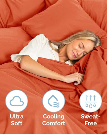 Twin XL Size 3 Piece Sheet Set - Comfy Breathable & Cooling Sheets - Hotel Luxury Bed Sheets for Women & Men - Deep Pockets, Easy-Fit, Extra Soft & Wrinkle Free Sheets - Coral Oeko-Tex Bed Sheet Set - LeafyLoom