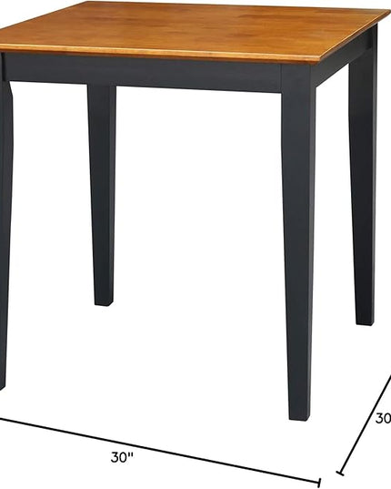 IC International Concepts Dining Table, FURNITURE, Black/Cherry - LeafyLoom