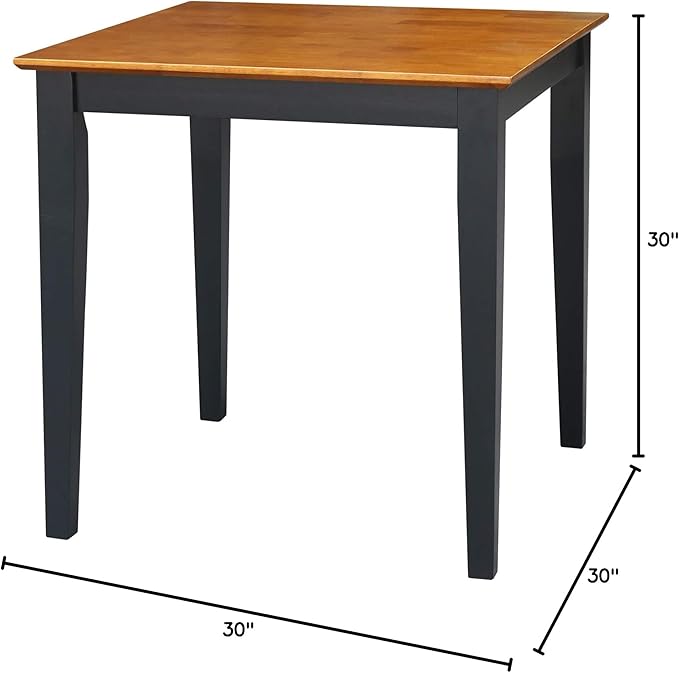 IC International Concepts Dining Table, FURNITURE, Black/Cherry - LeafyLoom