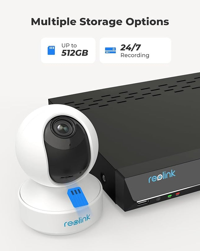 REOLINK E1 Zoom Indoor Security Camera, 2.4/5GHz Dual Band WiFi, 5MP Plug-in Pet Camera, 360 Degree Baby/Dog Monitor with 3X Optical Zoom, Auto Tracking, Person/Pet Detection,5V/2A DC REOLINK