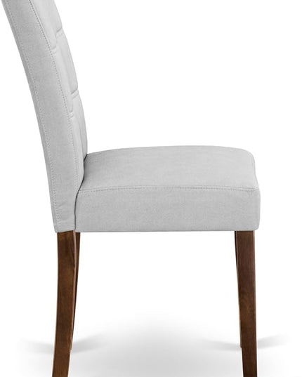 East West Furniture ANAS3-AWA-27 3 Piece Modern Dining Set consists A Dinning Table and 2 Light Gray Faux Leather Dinner Chairs, Antique Walnut, 36x36 Inch - LeafyLoom