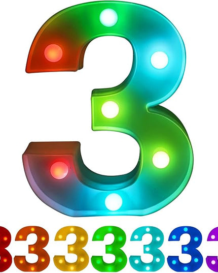 Colorful Letter LED Lights, 16 Colors Changing LED Marquee Letter Lights, Dimmable Night Lights for Wedding, Birthday, Holiday, Party, Bar, Christmas Decoration, Decor-Multicolor 3 - LeafyLoom