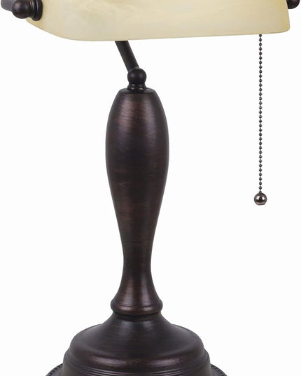Catalina Lighting Traditional Desk Lamp, Classic Bronze, Smart Home Capable for Home Office, Dorm, Apartment, Corded with Adjustable Lighting - LeafyLoom