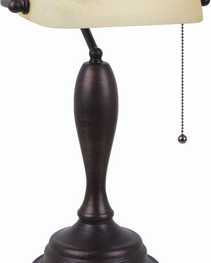 Catalina Lighting Traditional Desk Lamp, Classic Bronze, Smart Home Capable for Home Office, Dorm, Apartment, Corded with Adjustable Lighting - LeafyLoom