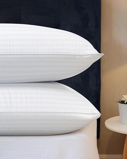 COZSINOOR Bed Pillows Queen Size: Hotel Quality Set of 2 - Down Alternative Microfiber Filled for Back, Stomach, Side Sleepers, Breathable & Skin-Friendly - LeafyLoom