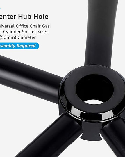 MASTERY MART Office Chair Base Replacement, 28 Inch Heavy Duty(2500 Lbs) Metal Leg, Reinforced to Repair Swivel Gaming Chair Bottom Part with Universal Caster and Gas Cylinder Size (Matte Black) - LeafyLoom