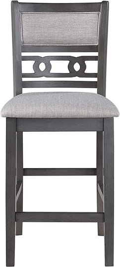 New Classic Furniture Gia Counter Chairs, Set of 2, Gray - LeafyLoom
