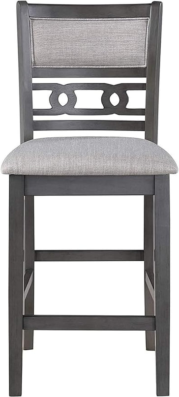 New Classic Furniture Gia Counter Chairs, Set of 2, Gray - LeafyLoom