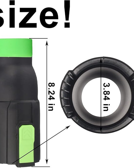 Car Drying Nozzle for EGO Leaf Blower, for Replace Blower 530, 575, 580,615, 650, 765, Bare Car Drying (8" Long) & Green Protective Silicone Band - LeafyLoom