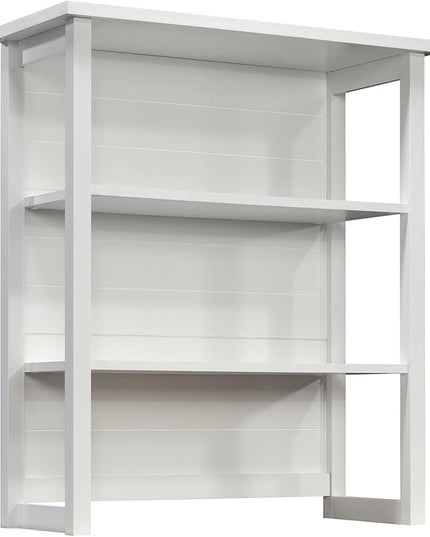 Sauder Cottage Road Library Hutch, White finish - LeafyLoom