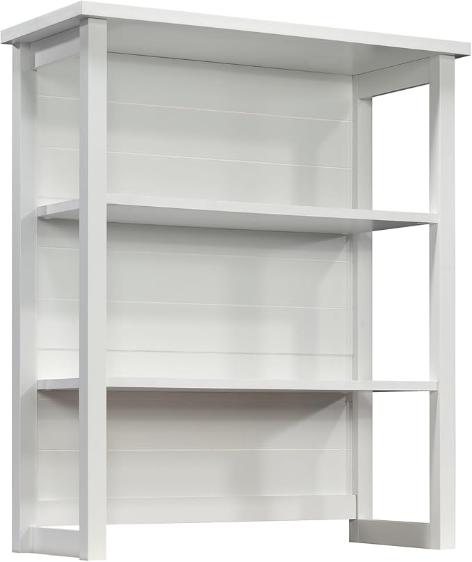 Sauder Cottage Road Library Hutch, White finish - LeafyLoom