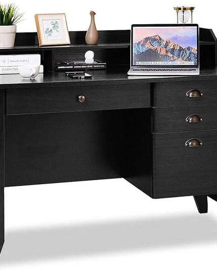 Computer Desk, Default, Black - LeafyLoom