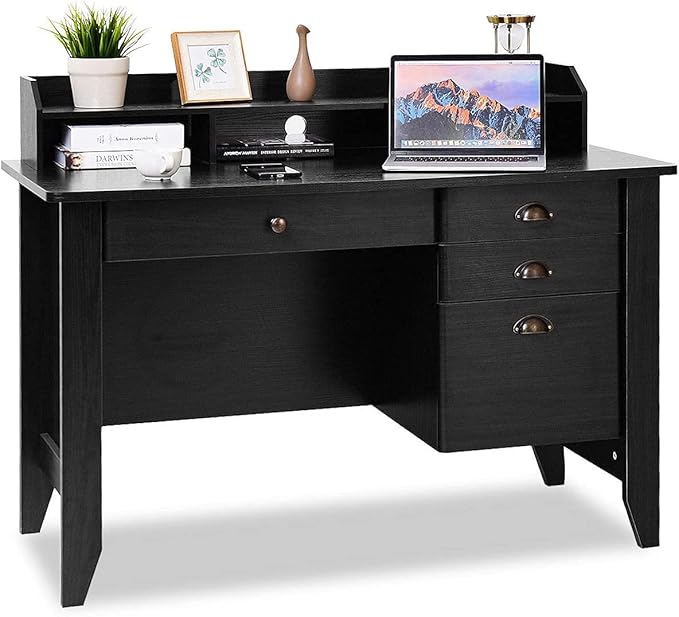 Computer Desk, Default, Black - LeafyLoom