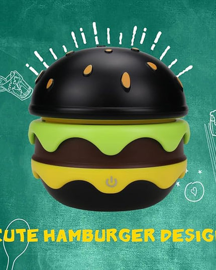 Cute Desk Lamp for Kids, Hamburger Small Boy Desk Lamps Rechargeable with Dimmable Touch Adjustable Neck,Kawaii Desk Lamp Night Light,Boy Desk Accessories Kawaii Room Decor for Boys Girl Gift - LeafyLoom