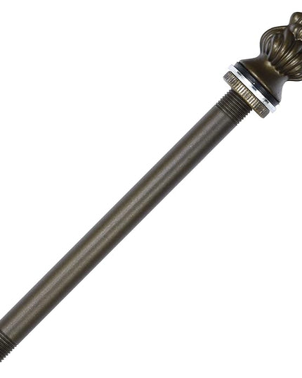 Bieye SS023 Lampshade Support with Finial for Tiffany Style Stained Glass Floor Lamp Table Lamp (G3/8 135mm Acorn) - LeafyLoom