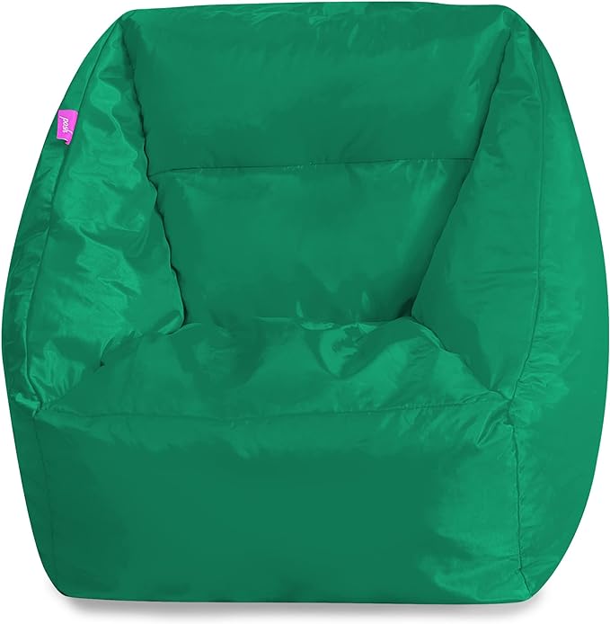 Posh Creations Structured Comfy Bean Bag Chair for Gaming, Reading, and Watching TV, Coronado Chair, Microsuede - Tide Pool - LeafyLoom