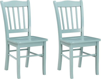 Boraam Colorado Shaker Dining Chairs, Set of 2-Walnut, 17" L x 21" W x 36" H, Aspen Valley - LeafyLoom