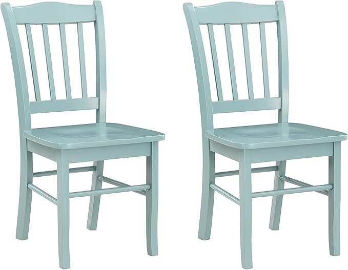 Boraam Colorado Shaker Dining Chairs, Set of 2-Walnut, 17" L x 21" W x 36" H, Aspen Valley - LeafyLoom