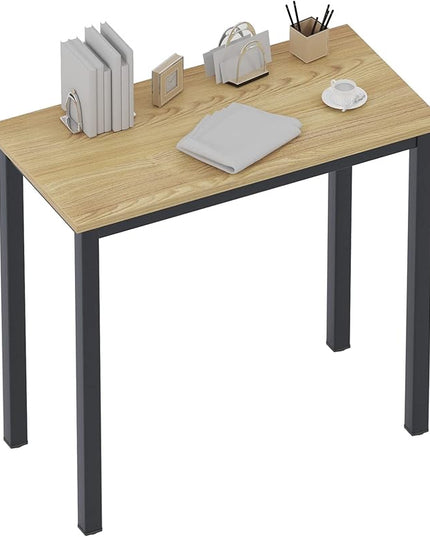 sogesfurniture Computer Office Desk Computer Table with BIFMA Certification Sturdy Office Desk Writing Desk,Teak&Black,BHUS-AC3BB-8040 - LeafyLoom