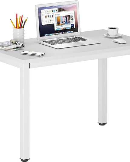 DlandHome Computer Desk, 31.5 inch Modern Simple Desk Computer Table Study Writing Desk for Home Office, White - LeafyLoom