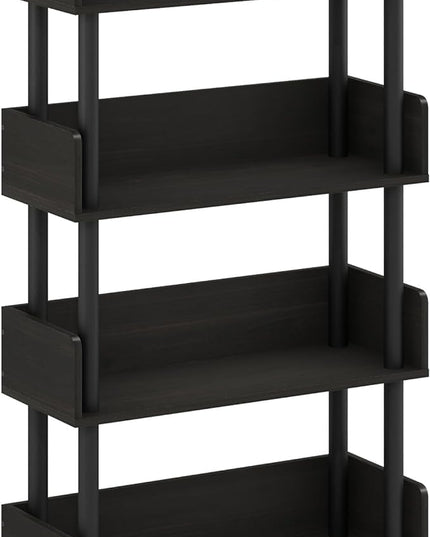 Furinno Turn-N-Tube 4-Tier Toolless Freestanding Multipurposes Display Rack, Espresso - LeafyLoom