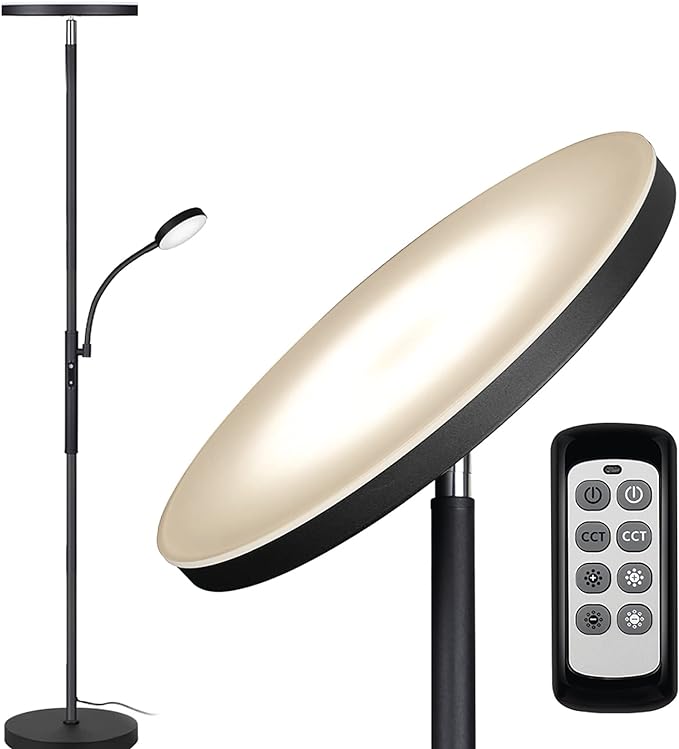 Dimunt Floor Lamp LED Floor Lamps for Living Room Bright Lighting & LED Floor Lamp, Bright 15W Floor Lamps for Living Room with 1H Timer - LeafyLoom