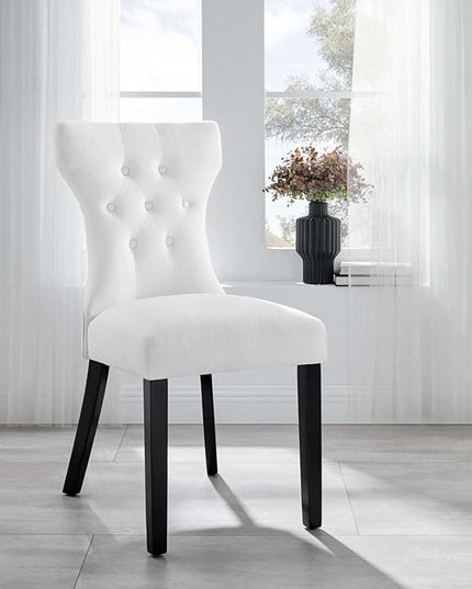 Modway Silhouette Chair, White 24.5 x 18 x 36 - LeafyLoom