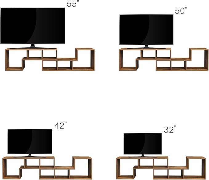 NicBex TV Stand for 50 Inch Double L-Shaped Oak TV Stand Storage Console Table for Living Room,Bedroom,41.34 Inch,Oak - LeafyLoom