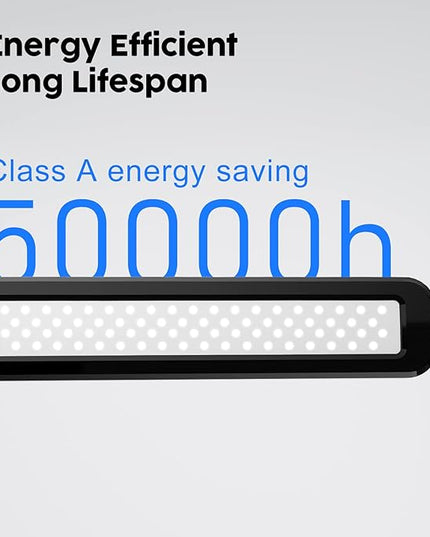 LED Desk Lamp, Table Lamp Reading Lamp with USB Charging Port, Desk Lamps for Home Office with 5 Color Temperature, 5 Brightness Levels, 1H Timer, Night Light, Desk Light for Bedroom - LeafyLoom