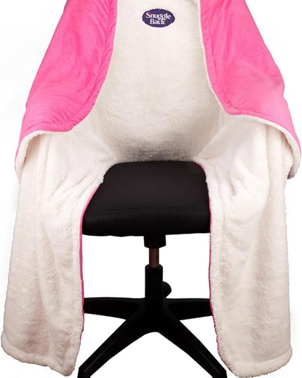 The Original Office Chair Blanket by SnuggleBack; Cozy Comfy Office Desk Chair Wrap Attaches for Convenient Heat and Hands-Free. Stay Warm In The Winter or Summer. Sherpa Fur Lining - LeafyLoom