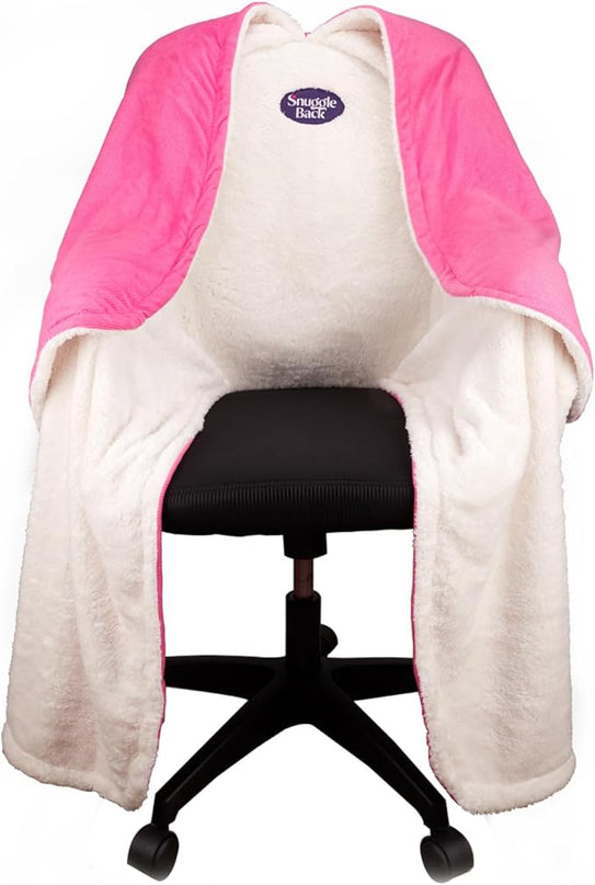 The Original Office Chair Blanket by SnuggleBack; Cozy Comfy Office Desk Chair Wrap Attaches for Convenient Heat and Hands-Free. Stay Warm In The Winter or Summer. Sherpa Fur Lining - LeafyLoom