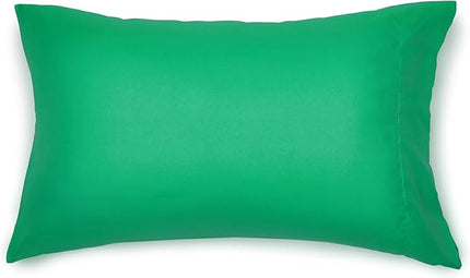 Amazon Basics 2 Piece Microfiber Kid's Bed-in-a-Bag Bedding Set, Toddler, Green, Solid - LeafyLoom