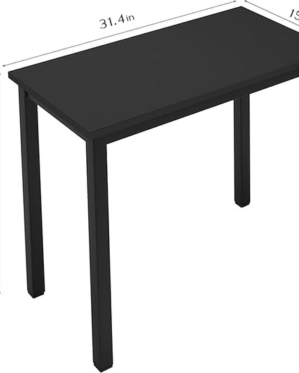 SogesGame Computer Desk,31 inch Home Office Desks for Small Spaces, Writing Study Corner Desk, Modern Simple Style Laptop Table,Easy to Assemble, Black - LeafyLoom