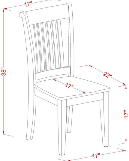 East West Furniture NOPO5-OAK-W 5 Piece Dinette Set for 4 Includes a Rectangle Dining Table with Butterfly Leaf and 4 Dining Room Chairs, 32x54 Inch, Oak - LeafyLoom