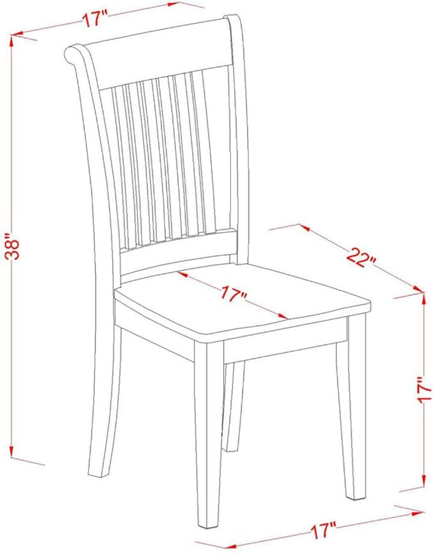 East West Furniture NOPO5-OAK-W 5 Piece Dinette Set for 4 Includes a Rectangle Dining Table with Butterfly Leaf and 4 Dining Room Chairs, 32x54 Inch, Oak - LeafyLoom