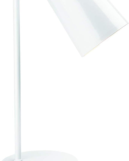 Newhouse Lighting NHDK-OS-WH Oslo Contemporary Desk Lamp with LED Bulb Included, White - LeafyLoom
