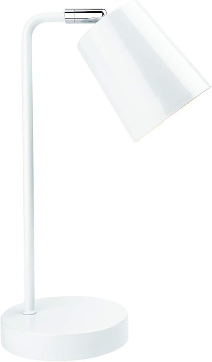 Newhouse Lighting NHDK-OS-WH Oslo Contemporary Desk Lamp with LED Bulb Included, White - LeafyLoom