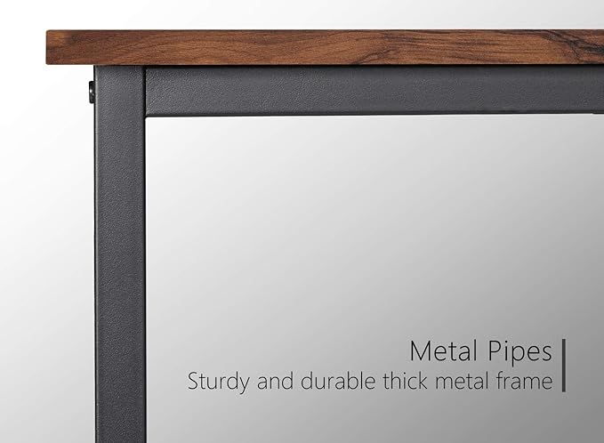 BANTI Computer Desk, 40 inch Home Office Desk, Modern Simple Style PC Table for Home, Office, Study, Writing, Deep Brown - LeafyLoom