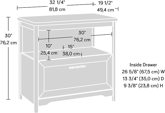 Sauder Coral Cape Lateral File, L: 32.21" x W: 19.45" x H: 30.00", Sindoori Mango Finish - LeafyLoom