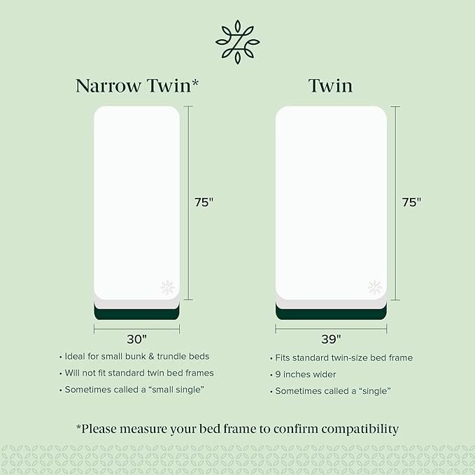 ZINUS 6 Inch Foam and Spring Mattress, Twin, CertiPUR-US Certified Foams, Mattress in A Box, White - LeafyLoom