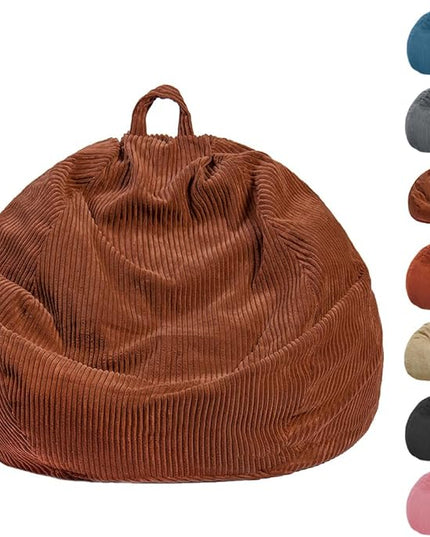 Bean Bag Chairs Cover (No Filler), for Adults,Teens,Kids,[Small 32 * 28 in] Coffee - LeafyLoom