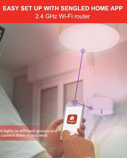 Sengled Smart Light Bulb, Color Changing Light Bulb, WiFi Light Bulbs No Hub Required, Smart Bulbs that Work with Alexa & Google Home, Smart LED A19 RGB Light Bulbs, 1 Pack Sengled