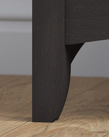 Bush Furniture Salinas 5 Shelf Bookcase, Tall Bookshelf for Living Room and Home Office - LeafyLoom