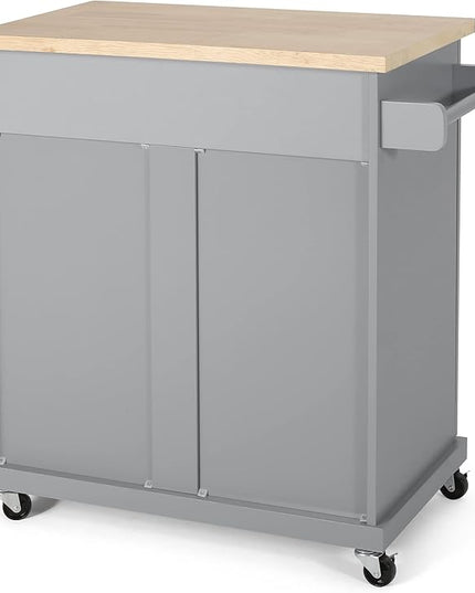 Christopher Knight Home Batavia Kitchen CART, Grey - LeafyLoom