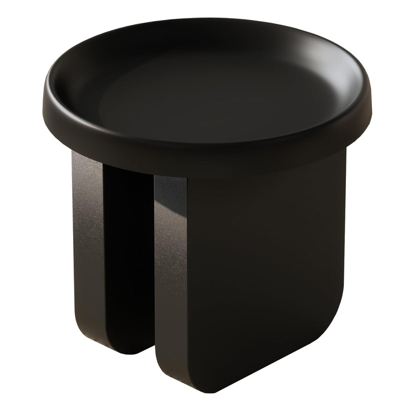 Round Coffee Table,Modern Coffee Table,Unique Circle Coffee Tables,Metal Center Table for Living Room (Black, 29.5 x 16.5) LeafyLoom